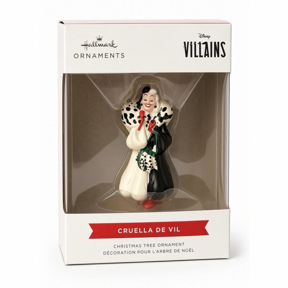 Disney Villains Cruella De Vil Hallmark Christmas Tree Ornament NIB